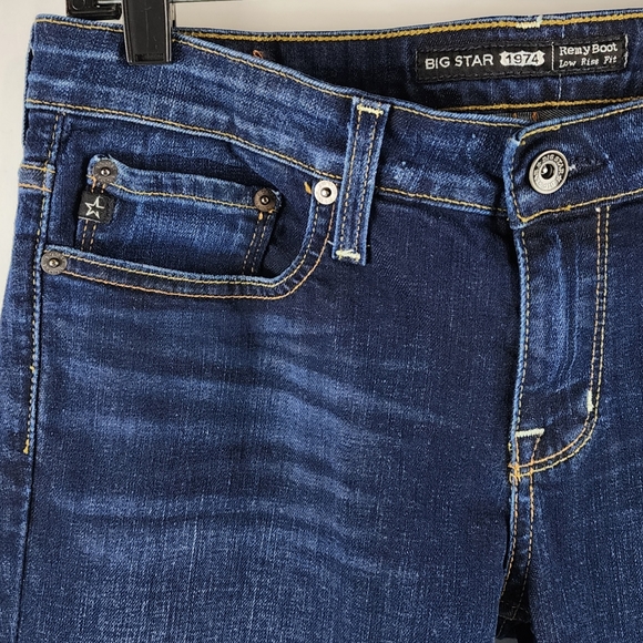 Big Star Remy Boot Jeans Womens Irregular Size 29L Low Rise Denim (29x32) - Picture 4 of 12